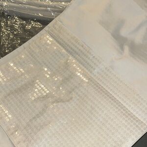 90 inch white sequin table runners (8 runners)